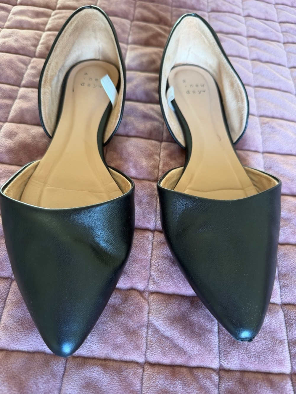 a new day Black Pointed Flats Size 9 - Picture 4 of 8